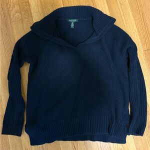 Ralph Lauren Navy Collared Sweater
